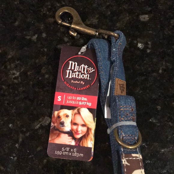 MUTT NATION  5/8 “ x 6ft DENMIN BROWN DOG LEASH - Picture 3 of 6